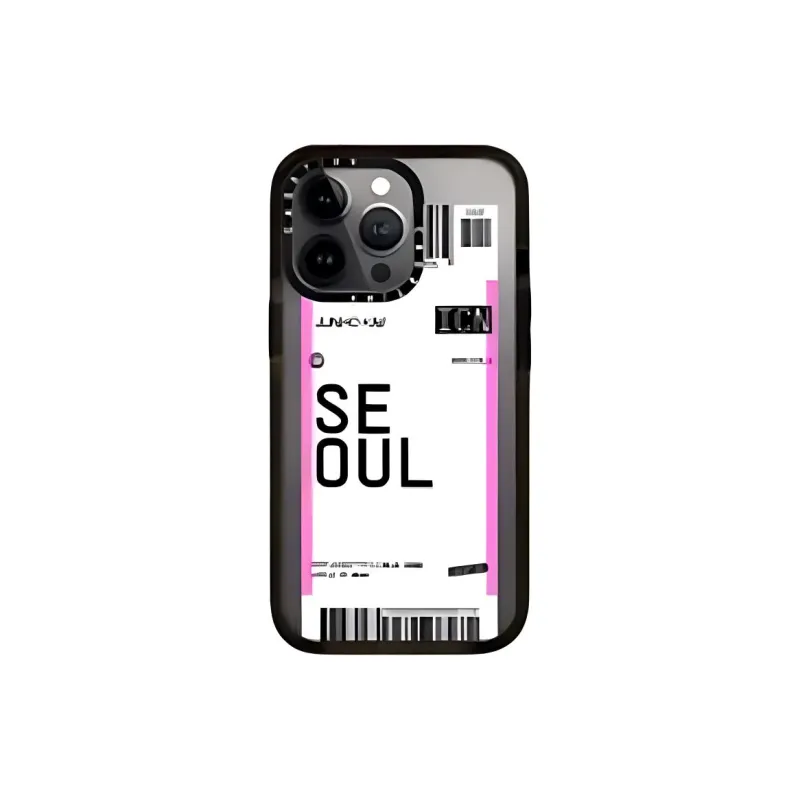CASETIFY Made Of Polycarbonate City Airline Collection Phone Cases Compatible With IPhone 15/14/13 Series Artsy Style-1