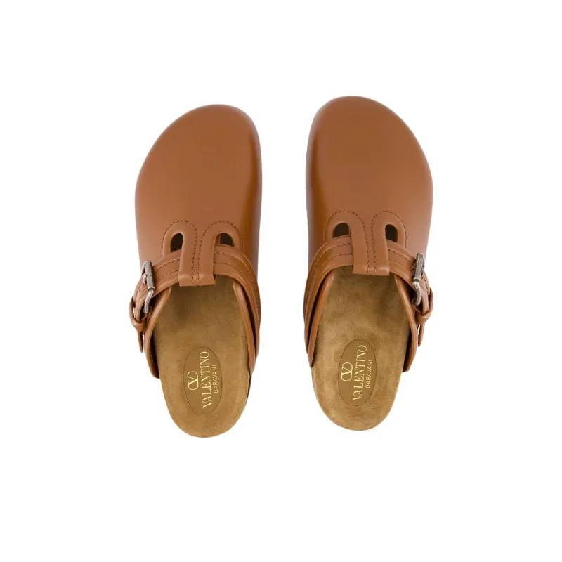 Valentino Almond Toe Buckle Detailed Slippers Women's-3