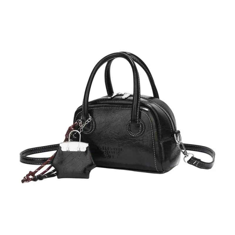 Cool PU Boston Bag, Crossbody Handbag Women's Multicolor-7