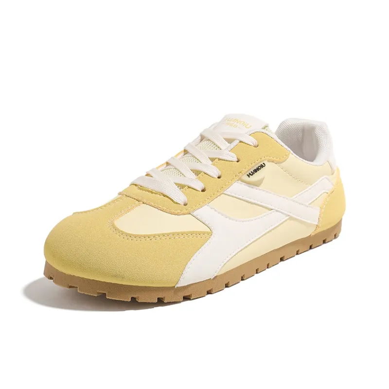 HUANQIU Slip Resistant, Breathable, Lightweight Low Top Casual Shoes Women's Lemon-1