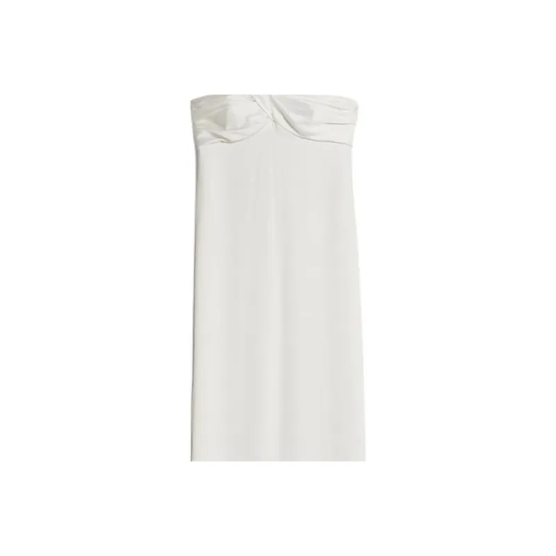 MaxMara Envers Satin Bustier Dress Sleeveless Dress Women's White-3