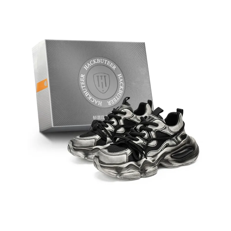 HACKBUTEER Low Top Chunky Sneakers Men's Box Included-0