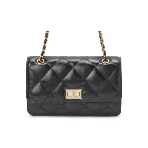 SEM/R Synthetic Leather Shoulder Bag, Crossbody Bag Women's Black/White/Pink