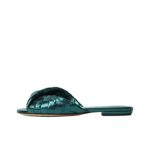 Bottega Veneta badge Slide Slippers Women's Green