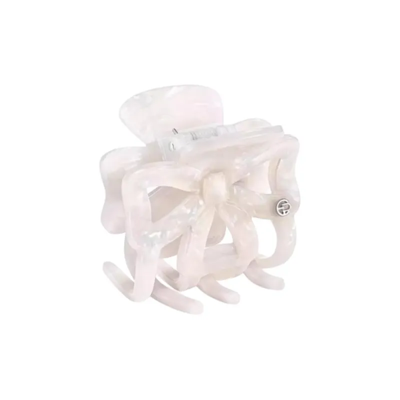 EVITA PERONI Acetate Plate Hair Clips Women's White-1