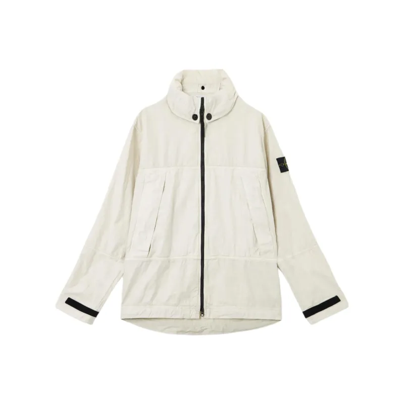 STONE ISLAND Plated ovd Raw linen Jacket-0