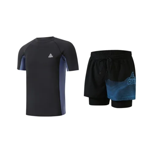 PEAK Swimsuit Set Men's Black Blue