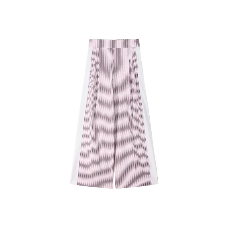 Patrizia Pepe Striped Poplin Palazzo Trousers-0