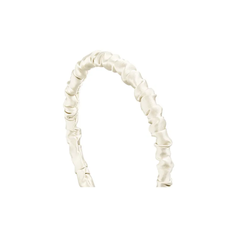 EVITA PERONI Silk Headbands Women's Ecru-1