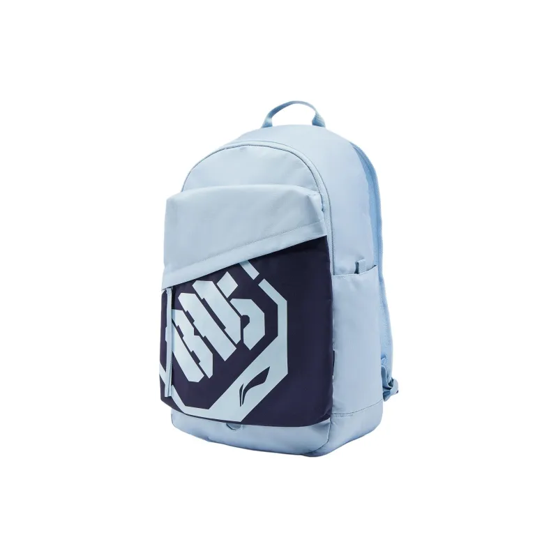 LiNing BadFive Polyester Backpack Unisex Soft Matte Blue & Ore Blue-1