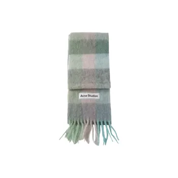 Acne Studios Mohair, Alpaca, Wool, Nylon Knit Scarves Men's Green