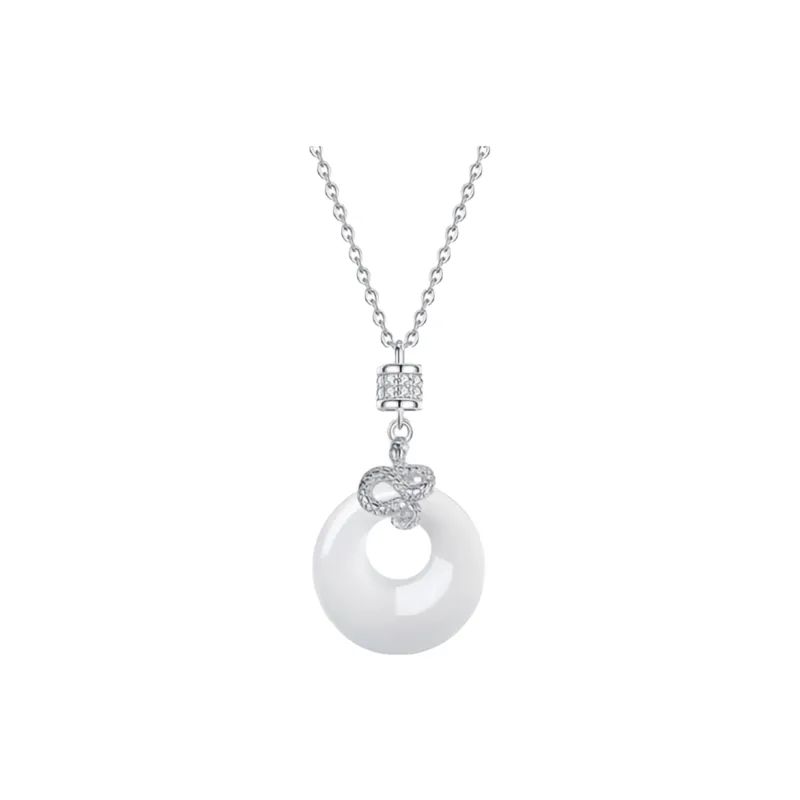 Strange Snow Natural Chalcedony Necklaces Women's-0