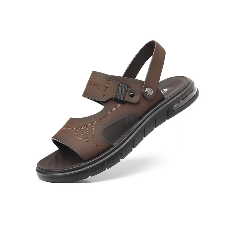 Bindu Beach Sandals Men Black, Brown-8
