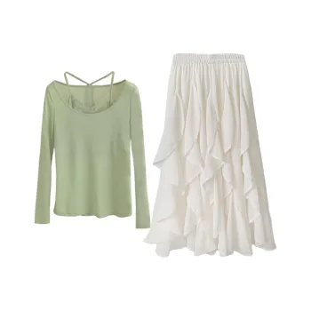 COVER TIME Two Piece Skirt Sets Women's