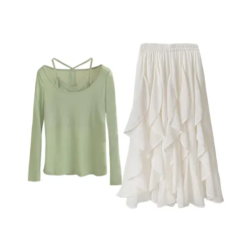 COVER TIME Two Piece Skirt Sets Women's