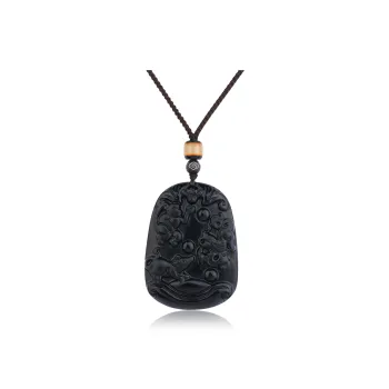 CHINA GOLD Natural Obsidian Necklaces Unisex