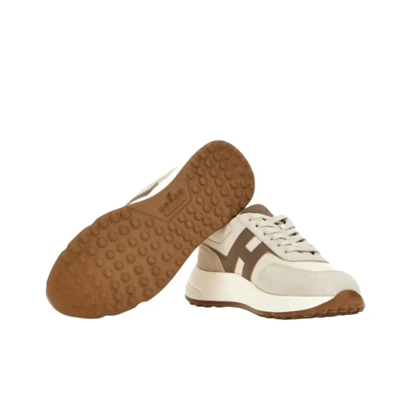 HOGAN H Patch Low Top Casual Shoes 4.5cm Men's Brown-3