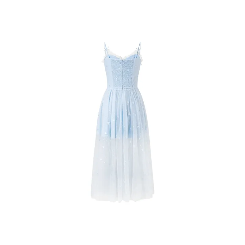 ACAINES Slip Dresses Women's Blue-1