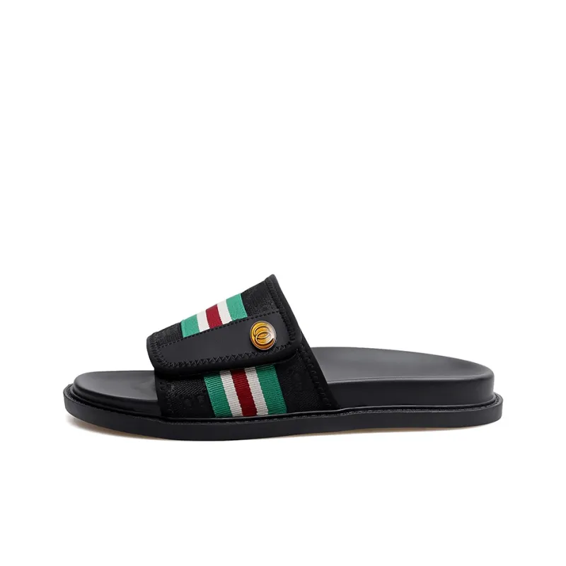 XIMO BULL Composite Sole Slide Slippers Men's Black-0