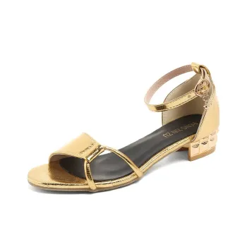 Zomila One Strap Sandals Women's Gold