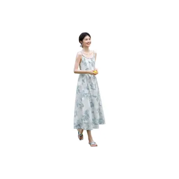 XWI Slip Dresses Women's White Base Gray Heather