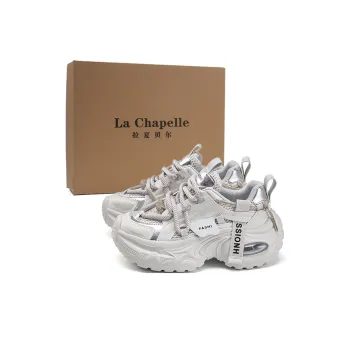 La Chapelle Abrasion Resistant Low Top Chunky Sneakers Women's Gray