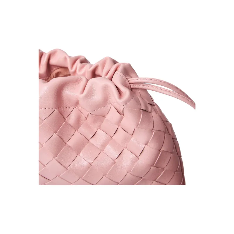 Bottega Veneta Intrecciato Leather Clutch Women's Pink-4