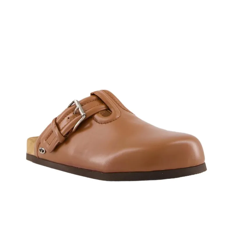 Valentino Almond Toe Buckle Detailed Slippers Women's-1