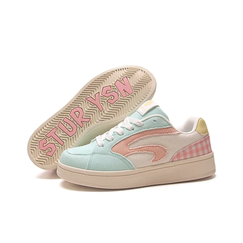 STUR YSN Low Top Skateboard Shoes Women's Moon Pink-6