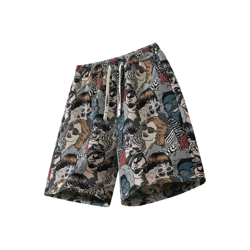 TBSM Casual Shorts Unisex Embroidery Figure-0