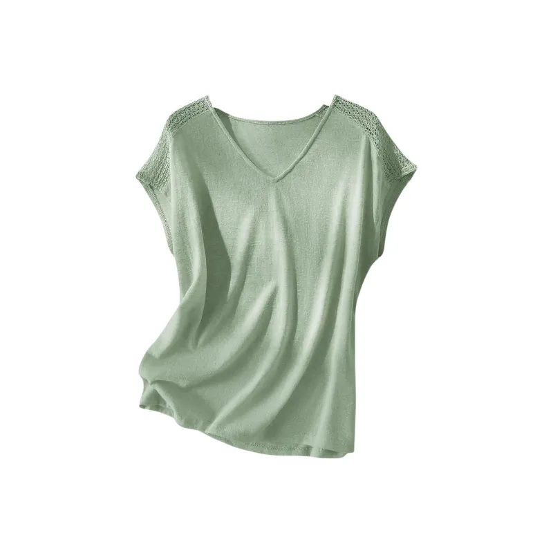 IHIMI T Shirts Women's Light Green-0