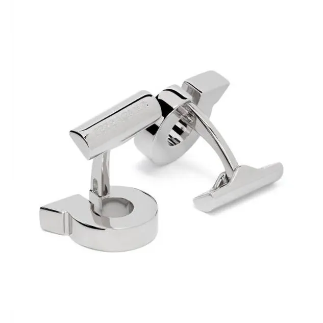 FERRAGAMO Brass Cufflinks Men's Silver-0