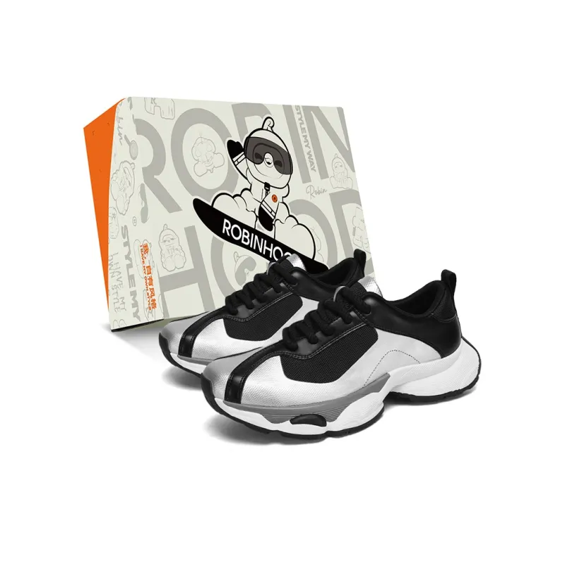 ROBINHOOD Slip Resistant, Abrasion Resistant, Coverage, Support, Cushioning Low Top Chunky Sneakers Men's-4