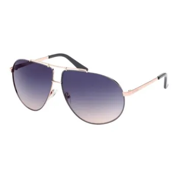 GUESS Metal Aviator Sunglasses Women's Pink Gold