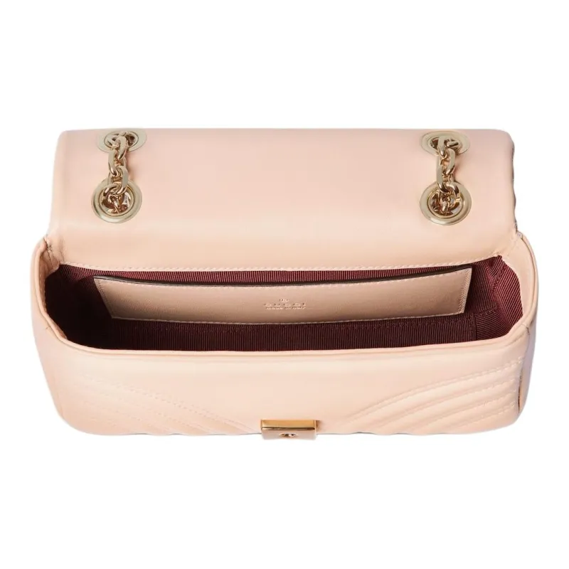 GUCCI GG Marmont Lambskin Shoulder Bag Trumpets Women's Light Pink-4
