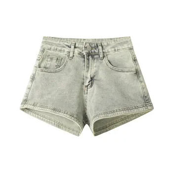 GUOZHEN Denim Shorts Women's Vintage Blue