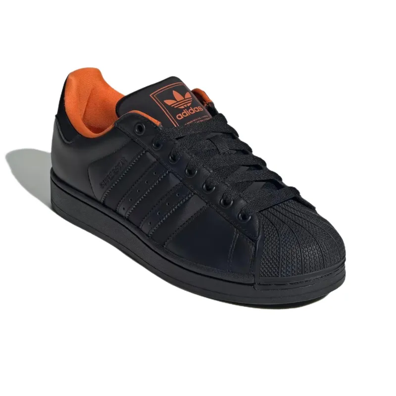 Adidas Originals Superstar 2 Anti Slip Wear Resistant Low Top Skateboard Shoes Unisex Black Orange-2