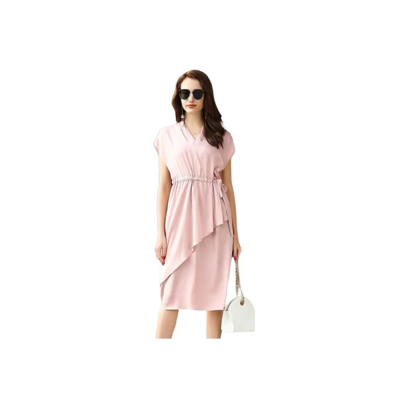 Yi Mengyuan Silk Short Sleeved Dress Women's-1