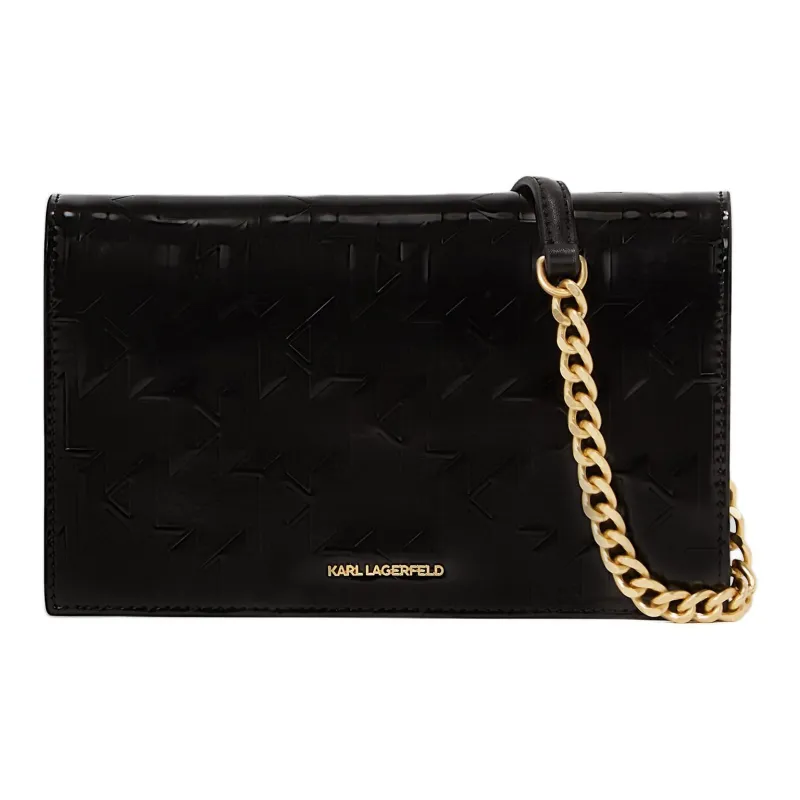KARL LAGERFELD K/SKUARE Polyurethane Crossbody Bag Women's Black-0