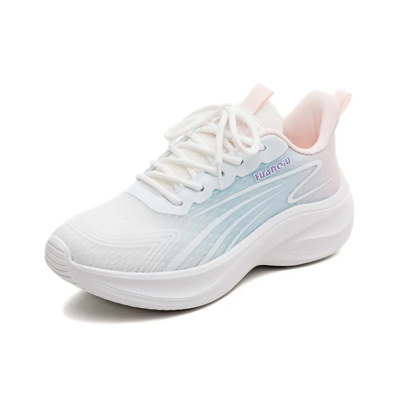 HUANQIU Slip Resistant And Breathable Coverage Low Top Casual Running Shoes Women's Blue Pink-1