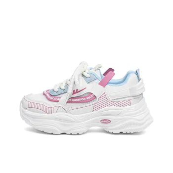 Warrior Anti Slip Wear Resistant Low Top Casual City Commute Running Shoes Women's Beige Pink