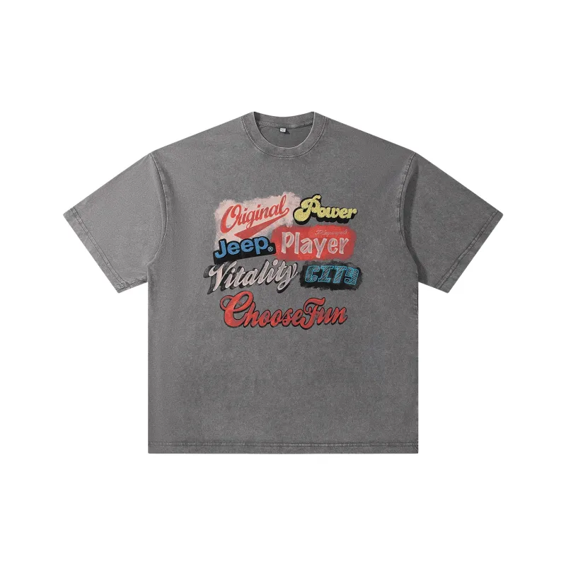 Jeep Yao Series American Streetwear Feel Unisex 100% Cotton Loose Fit-0