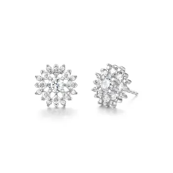 FANCI S925 Silver Stud Earrings Women's