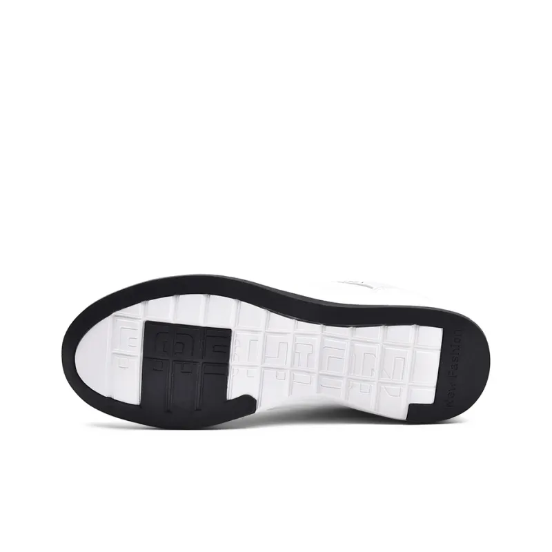 Binary Anti Slip Wear Resistant Low Top Casual Shoes Men's White Blue-5