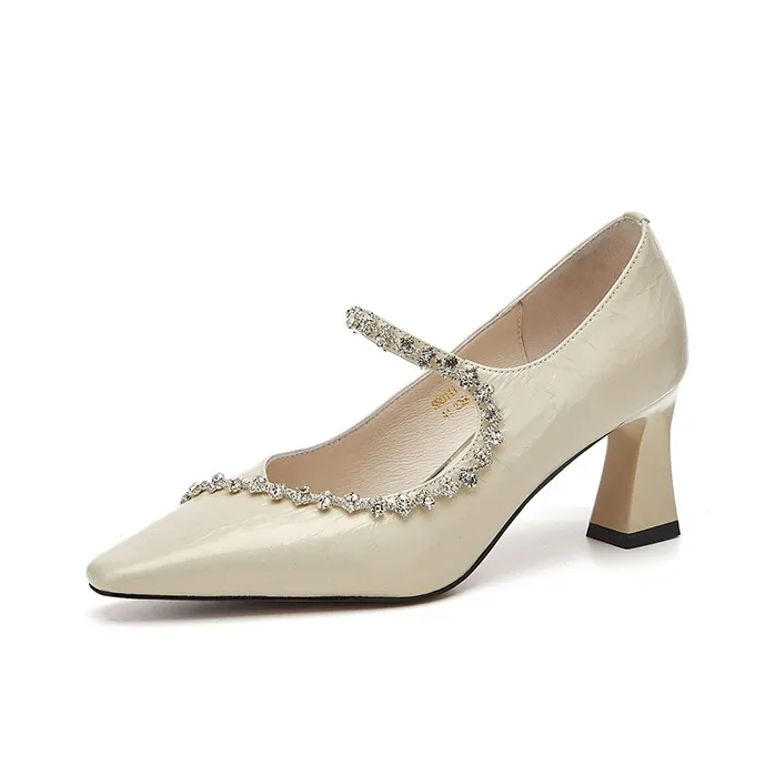 ST&SAT Chunky Heel High Heels Women's-4