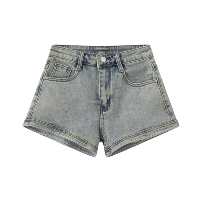 RENBEN Denim Shorts Women's Graphite Yellow-0