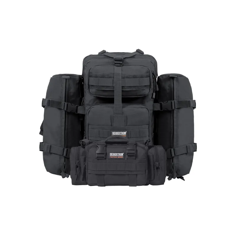 Seibertron Outdoor Bags Abrasion Resistant 50L Black/Brown Unisex-0