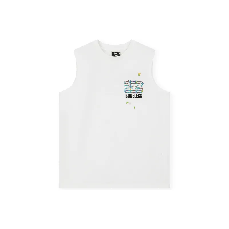 BONELESS Tank Tops Unisex White-1