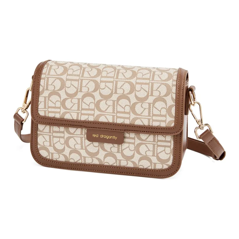 RED DRAGONFLY PVC Shoulder Bag Women's Milk Tea/Caramel-1