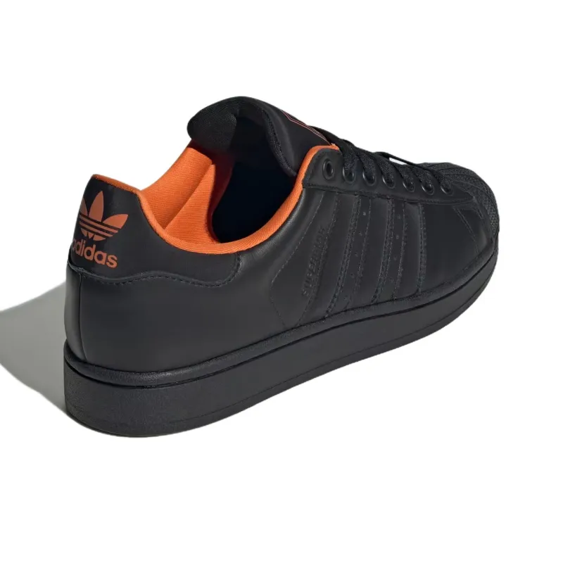 Adidas Originals Superstar 2 Anti Slip Wear Resistant Low Top Skateboard Shoes Unisex Black Orange-3